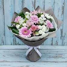 Букет цветов из:  Герберы, Альстромерии и Хризантемы в Пшичо