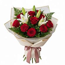 Букет цветов из:  Лилии и Розы #REPLACE_PRED# Пшичо