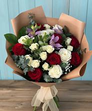 Букет цветов из:  Розы и Альстромерии в Пшичо