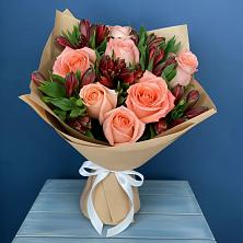 Букет цветов из:  Розы и Альстромерии в Пшичо
