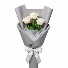 Букет 3 белые розы #REPLACE_PRED# Пшичо
