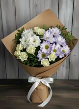 Букет цветов из:  Хризантемы и Розы в Пшичо