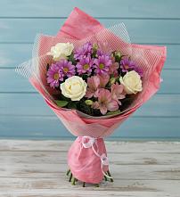 Букет цветов из:  Герберы #REPLACE_PRED# Пшичо