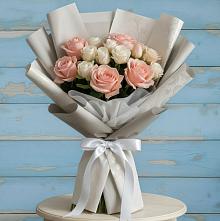 Букет цветов из:  Розы #REPLACE_PRED# Пшичо