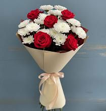 Букет цветов из:  Розы и Хризантемы в Пшичо