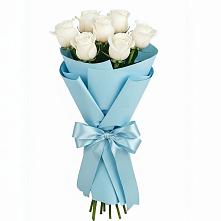 Букет 7 белых роз Проуд в Пшичо