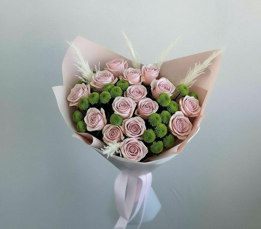 Букет цветов из: Розы и Хризантемы в Пшичо