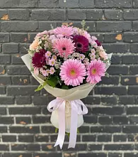 Букет цветов из:  Герберы и Хризантемы #REPLACE_PRED# Пшичо