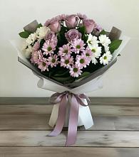 Букет цветов из:  Хризантемы и Розы #REPLACE_PRED# Пшичо