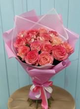 Букет 15 Розовых роз Равель в Пшичо