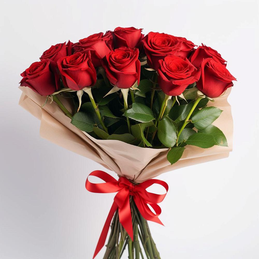 Букет 11 Красных роз Эдлесс Лав в Пшичо