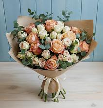 Букет цветов из:  Альстромерии и Розы #REPLACE_PRED# Пшичо